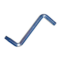 Factory hardened two-in-one hex wrench Z-shaped hardened hex wrench flat head galvanized 5mm hex wrench wholesale