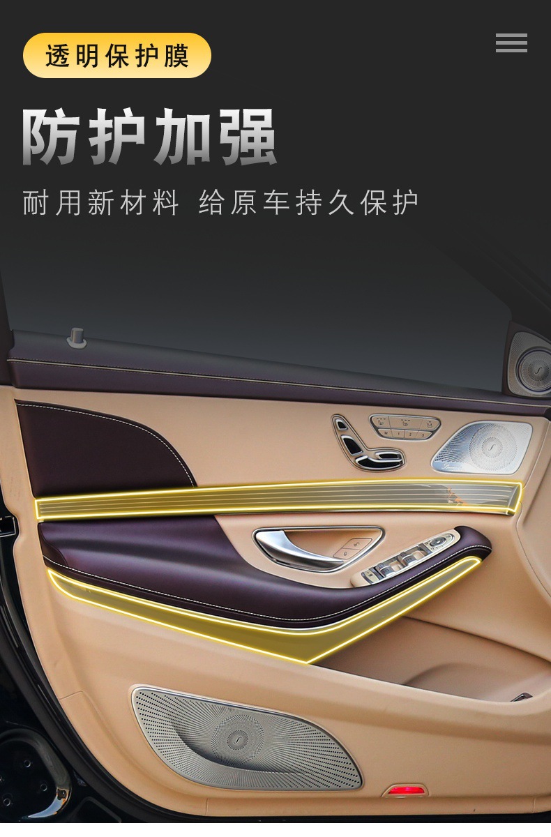 Mercedes-Benz S-Class Maybach Screen Center Console TPU Protective Film (2014-2020)