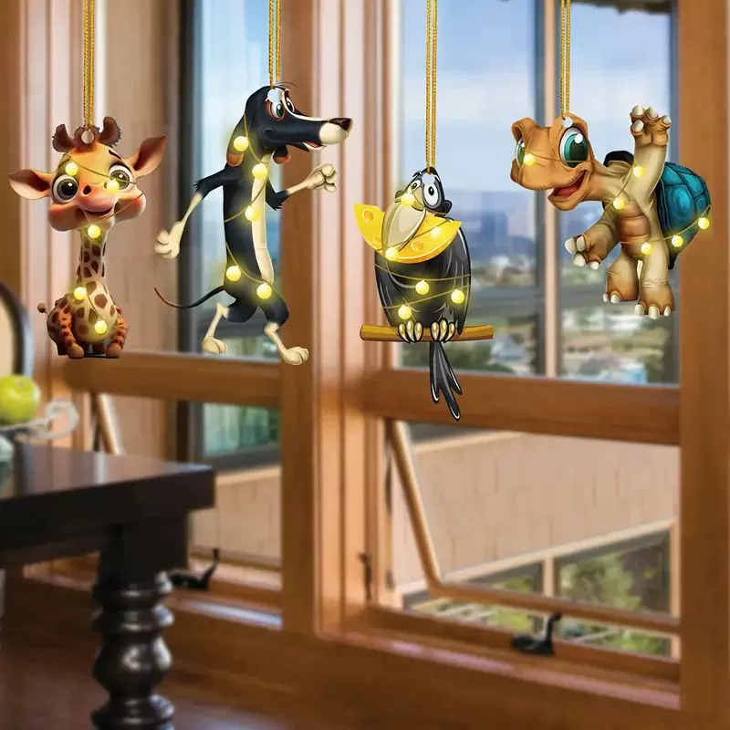 Акрилые элементы животных праздничный кулон трансграничный новый автомобиль подвесные украшения для дома спальня декоративный кулон