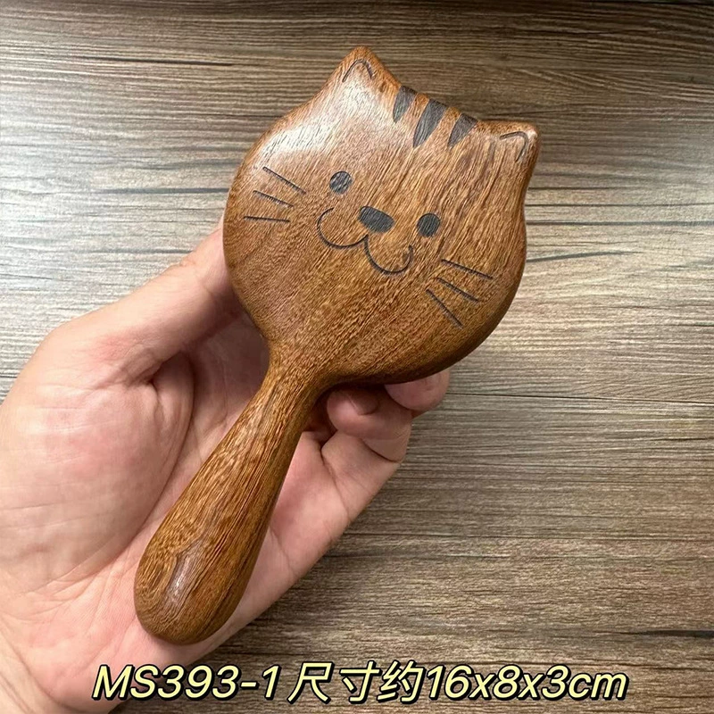 Художественный ручной маленький круглый массажер для головы сандаловое дерево