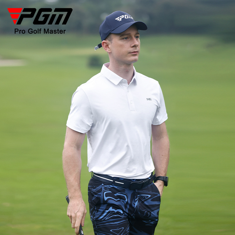 PGM golf men's short sleeve summer golf sports T-shirt breathable soft stretch casual T-shirt manufacturers