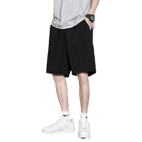 Shorts for men, summer ice silk outerwear, quick-drying, loose fit, five-pocket casual sports briefs for boys, beach pants