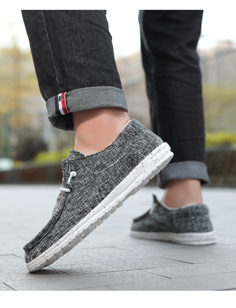 Cross-border 's Best-selling Canvas Loafers For Men, Flat Casual Couple's Slip-on Cloth Shoes, Trendy And In Stock_vogvips.com