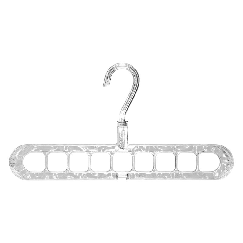 Patrón de glaciar percha de nueve hoyos ropa de almacenamiento para el hogar soporte armario celebridad de Internet plegable retráctil magia giratoria percha de 9 hoyos