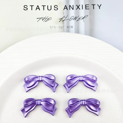 Zərgərlik ara hissələri Separated Beads Loose Beads Handmade - 14violet-bow-large-size-1836mm-hole-approximately-17mm-about-340-pieces-per-pound