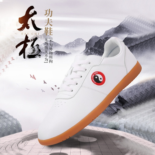 Tai Chi Shoes for Men and Women - Spring and Autumn Season, Breathable Calfskin Sole, Martial Arts Performance and Competition Training Shoes, Summer Tai Chi Practice Shoes