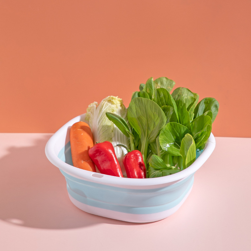 Portable Foldable Face Basin Plastic Household Student Dormitory Laundry Basin Shower Foot Basin for Travel and Carry