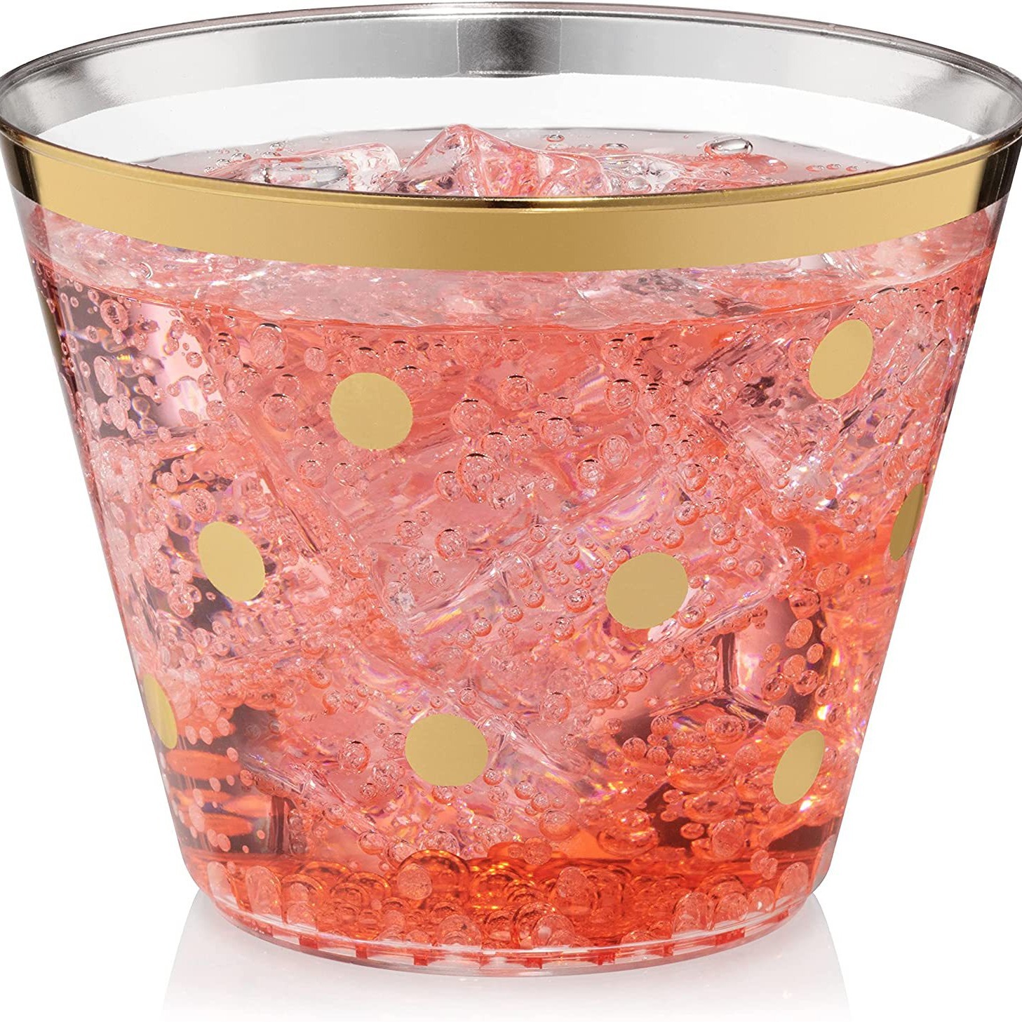 9oz punto desechable taza de agua taza de postre taza mousse taza vino vidrio polvo de plata whisky taza de plástico taza de jugo image 5