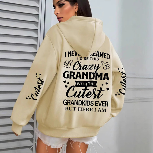 Letter Print Hooded Sweatshirt Fleece Sweatshirt Men's and Women's Clothing Athletic Hoodies