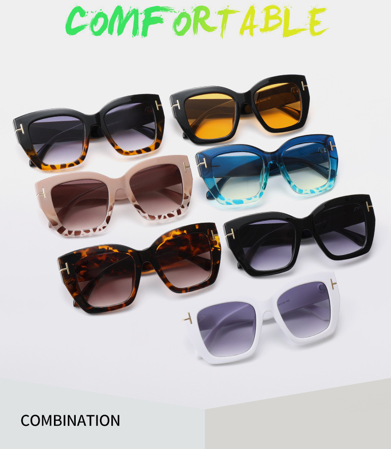 Sunglasses Classification Casual Retro Gradient Color Leopard PC UV400 Protection Square Full Frame Women's Sunglasses