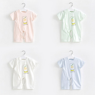 Baby's jumpsuit summer thin short-sleeved baby's Khayi super cute air-conditioning newborn clothes for boys and girls summer clothes