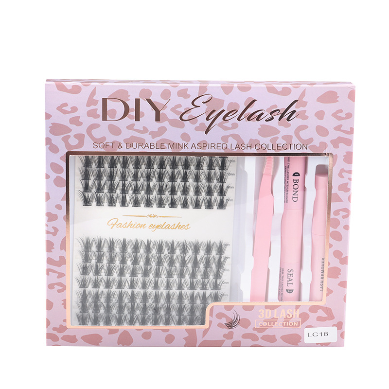 Pestañas postizas largas y gruesas de fibra de lana segmentadas autoinjertadas transfronterizas europeas y americanas