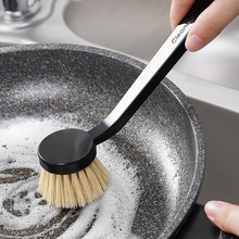 日本AISEN剑麻刷锅厨房洗锅刷家用椰棕不沾油不粘锅长柄锅刷
