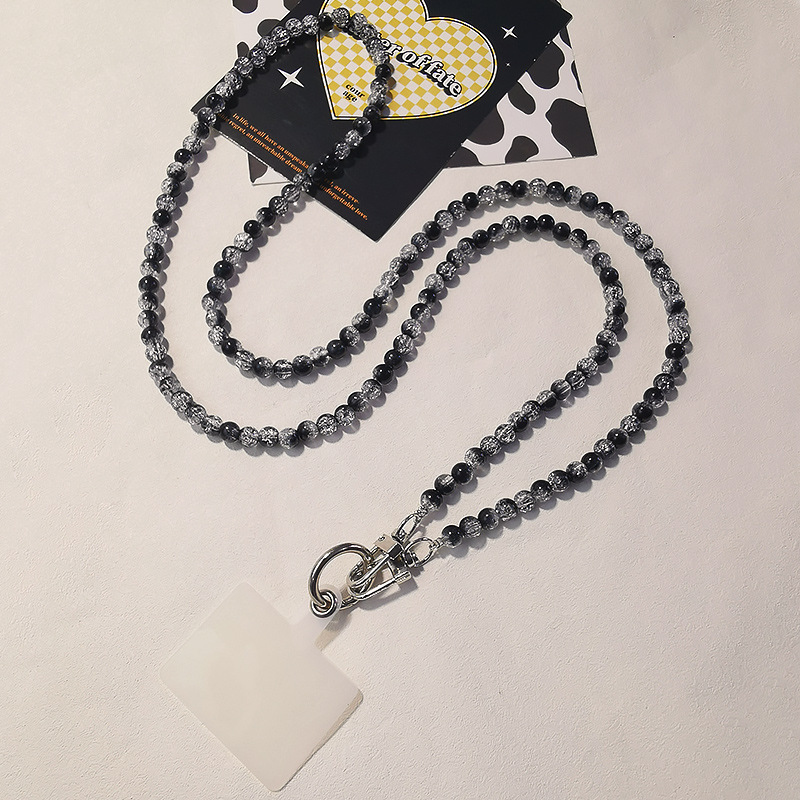 Mobile Phone Lanyard For Men And Women With Bursting Beads And Contrasting Colors,Long Rope That Can Be Carried On The Shoulder,Cross-body Lanyard,Strong Mobile Phone Rope