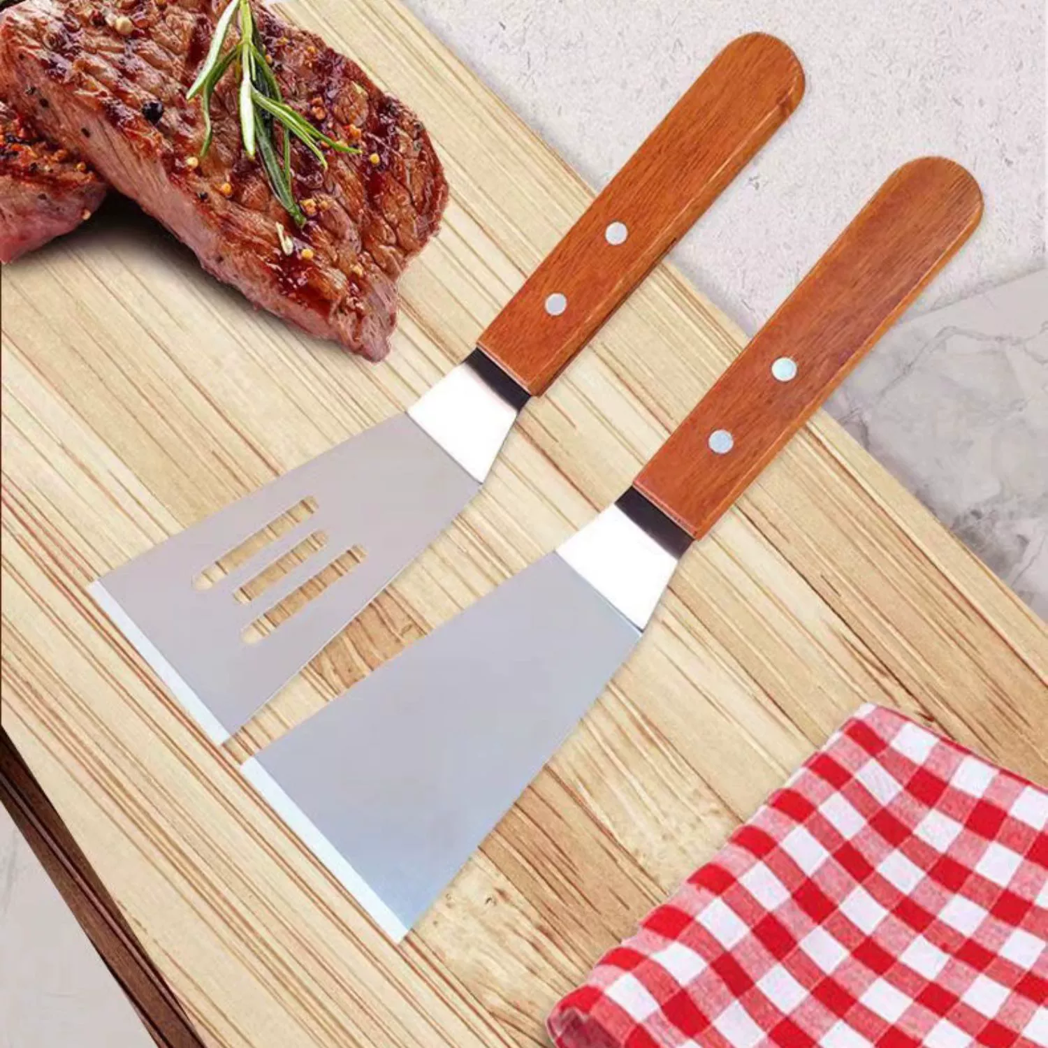 Заводская нержавеющая сталь барбекю лопата набор для улицыBBQ жарочная лопата утечка лопата туннель лопатка посуды