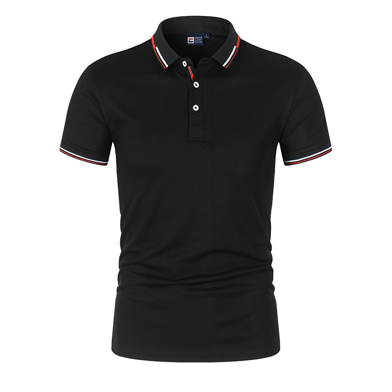 2024 Cross-Border New Solid Color Men's Polo Shirt Foreign Trade Large Size Plain Stand Collar T-Shirt European and American Loose Short Sleeve Trendy 2024 Cross-Border New Solid Color Men's Polo Shirt Foreign Trade Large Size Plain Stand Collar T-Shirt European and American Loose Short Sleeve Trendy