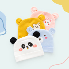 Newborn baby hat autumn double-layer male and female baby 0-3 months boneless pure cotton protective brine newborn baby hat