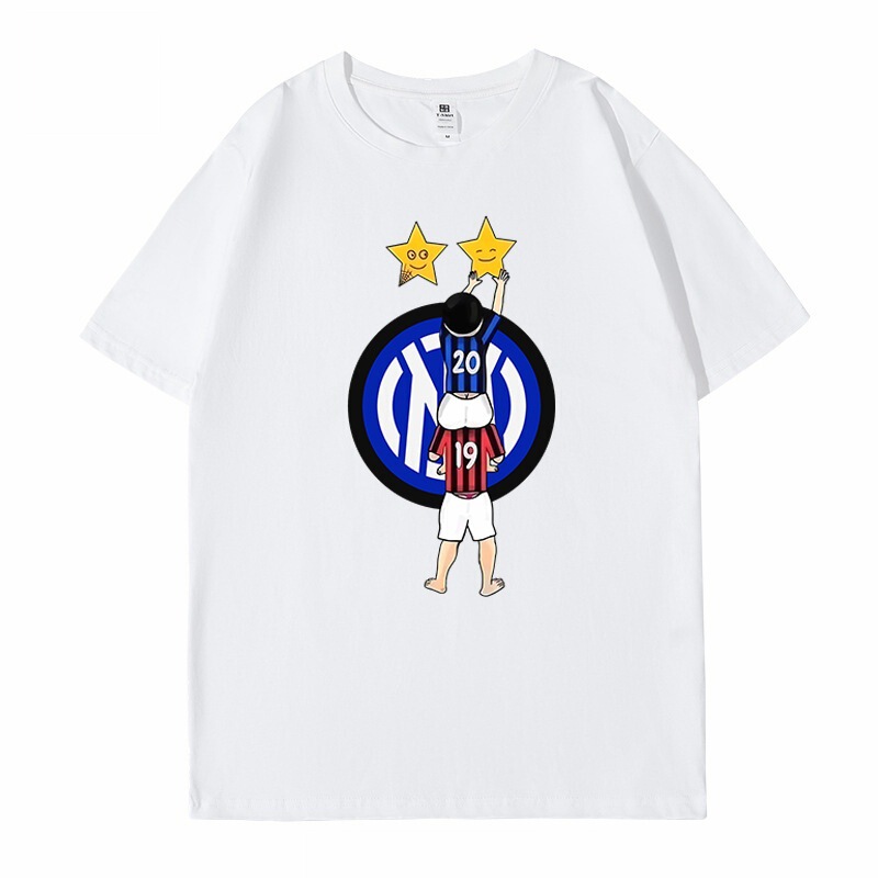 Inter Milan Serie a Championship Two-Star 20 Championship Inter Milan Snake Football T-Shirt Short-Sleeved Summer Loose Lautaro Men Inter Milan Serie a Championship Two-Star 20 Championship Inter Milan Snake Football T-Shirt Short-Sleeved Summer Loose Lautaro Men