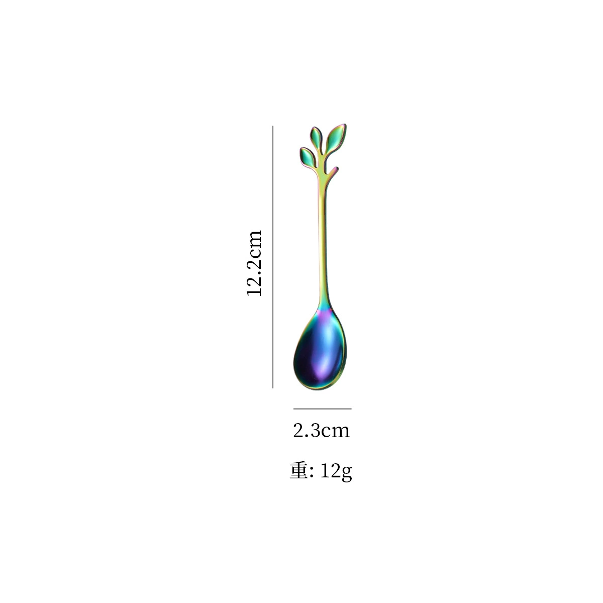 ช้อนชากาแฟและส้อม (สแตนเลส) ตกแต่ง ที่ตีผสม สีทองและหลายสี options