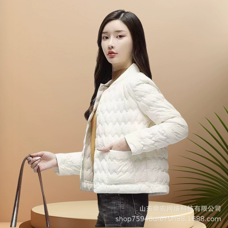Новая осенняя и зимняя короткая куртка легкая хлопчатобумажная одежда повседневная теплая хлопчатобумажная одежда для мамы