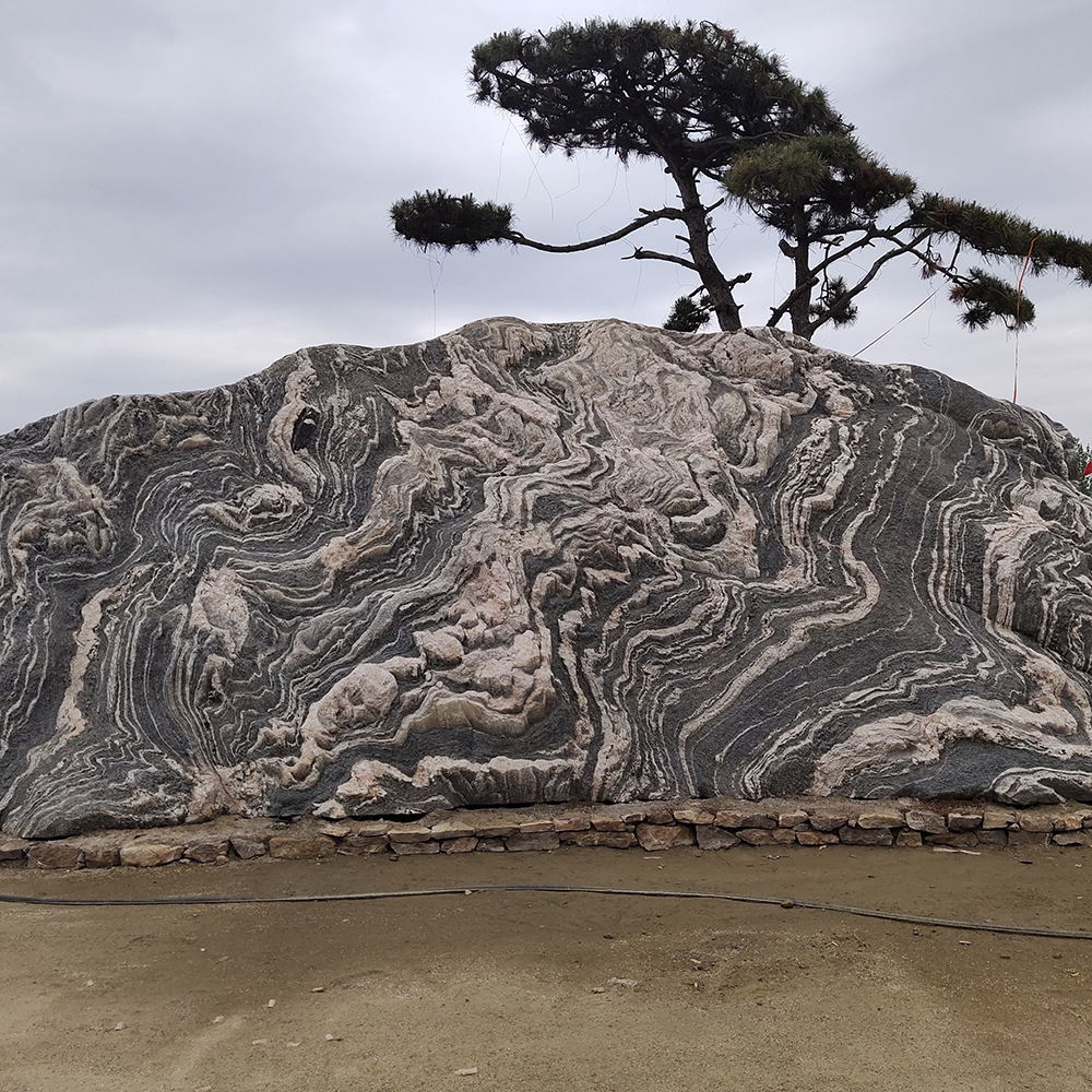 花岗岩石材天然石雕门牌石厂家 公司门口景观石 五莲红刻字石制作