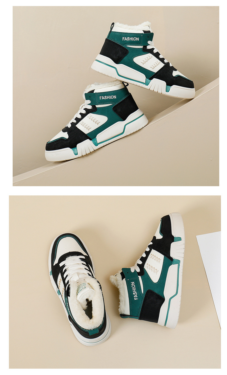 INS Trendy Plush Little White Shoes for Women 2023 Winter New Thick Sole Korean Edition Versatile Student Warm Cotton Shoes_voghion.com