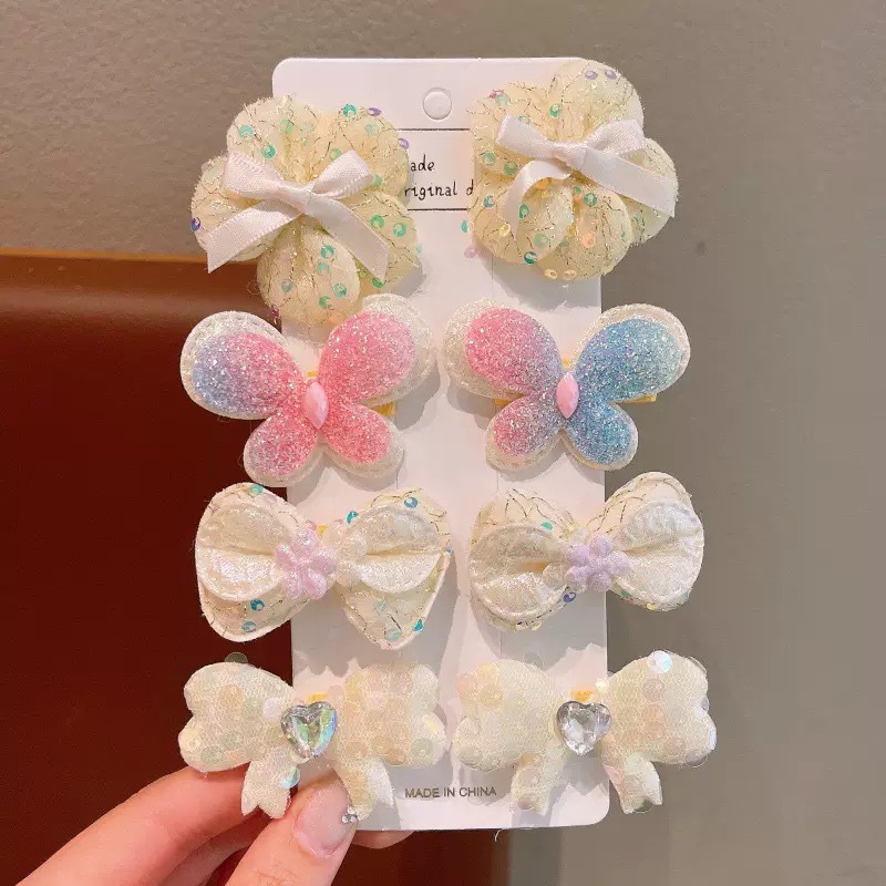 Verano flores de color caramelo clips de pelo para niños princesa super imortal red clip de pelo para niñas arco clips de pelo lotes