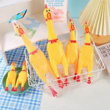 大中小号搞怪搪胶惨叫鸡创意整人整蛊发泄鸡宠物玩具发声尖叫鸡