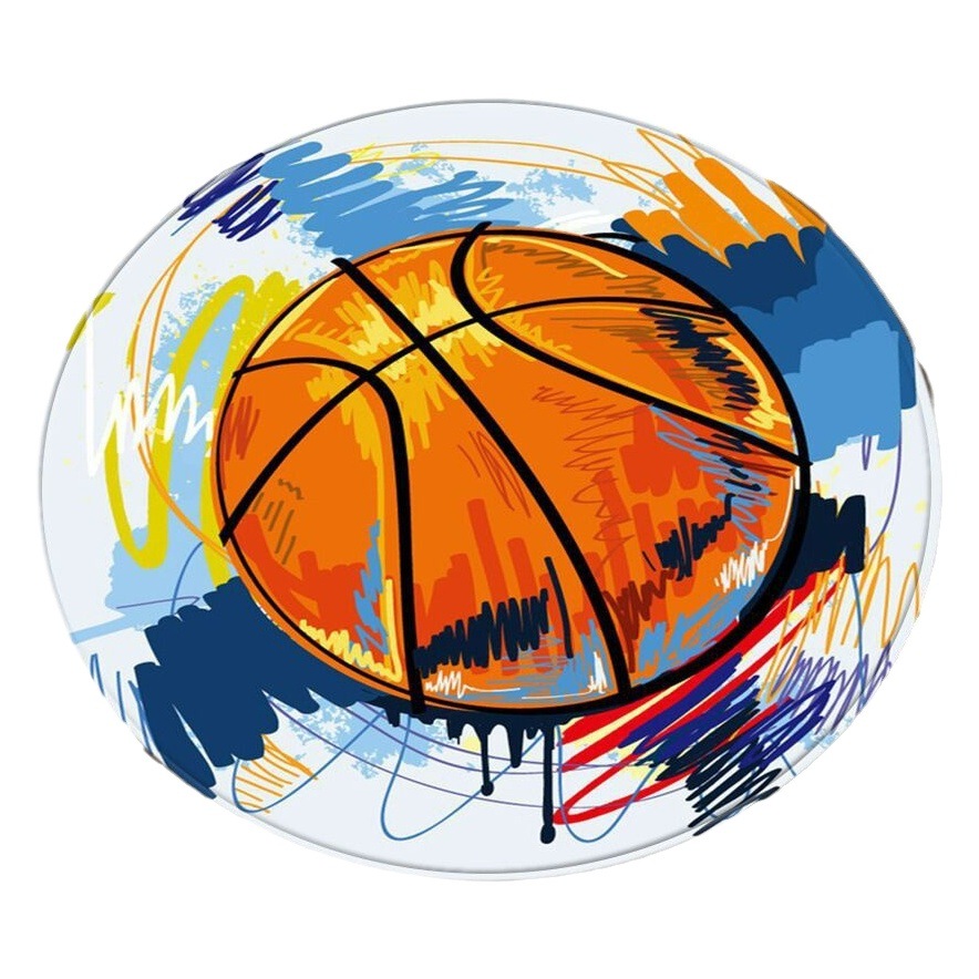 Transfronterizo nuevos deportes de fútbol puerta Mat hogar antideslizante alfombra de piso redondo sala de estar mesa de café dormitorio alfombra entrega de una sola pieza