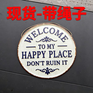 �羳Happy Place &ndash; Vintage Statement Metal Sign �͹����Խ���