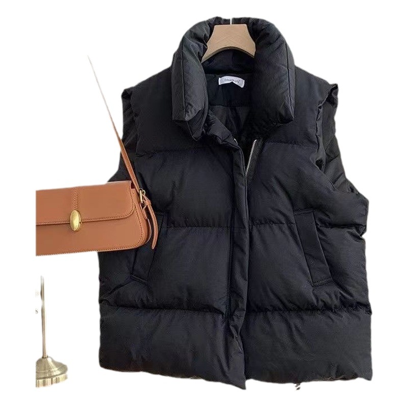 Otoño e Invierno corto abajo Chaleco de algodón nuevo estilo coreano de las mujeres sueltas adelgazamiento Chanel Estilo Chaleco chaleco todo-juego abrigo moda