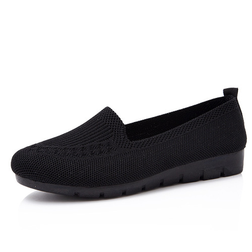 Women's Knit Shoes, Casual Comfortable, Lightweight, Soft Sole, Breathable, Middle-Aged and Elderly Mother Shoes