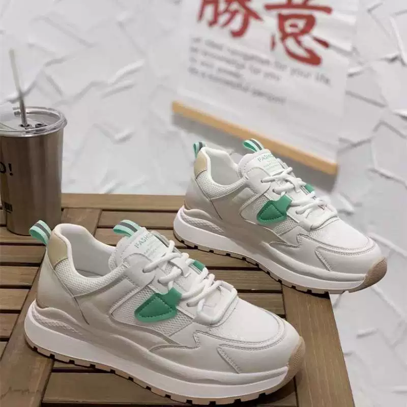 Дезодорирующие повседневные универсальные туфли на плоской подошве в стиле Форреста Гампа, новые летние дышащие белые туфли из сетки 2025 года, женские туфли в стиле "dad shoes".