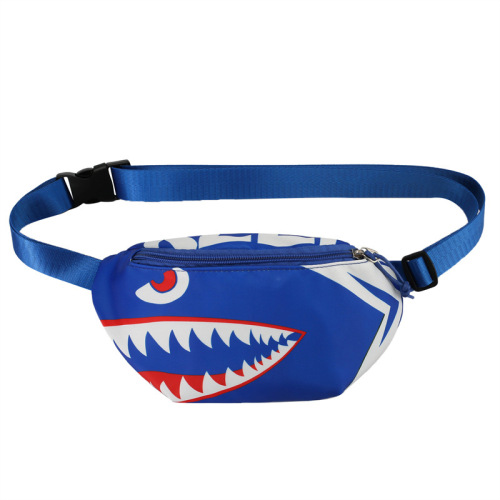  New Boys Crossbody Chest Bag Kindergarten Kids Cartoon Cute Shark Bag Boys and Girls Travel Canvas Bag