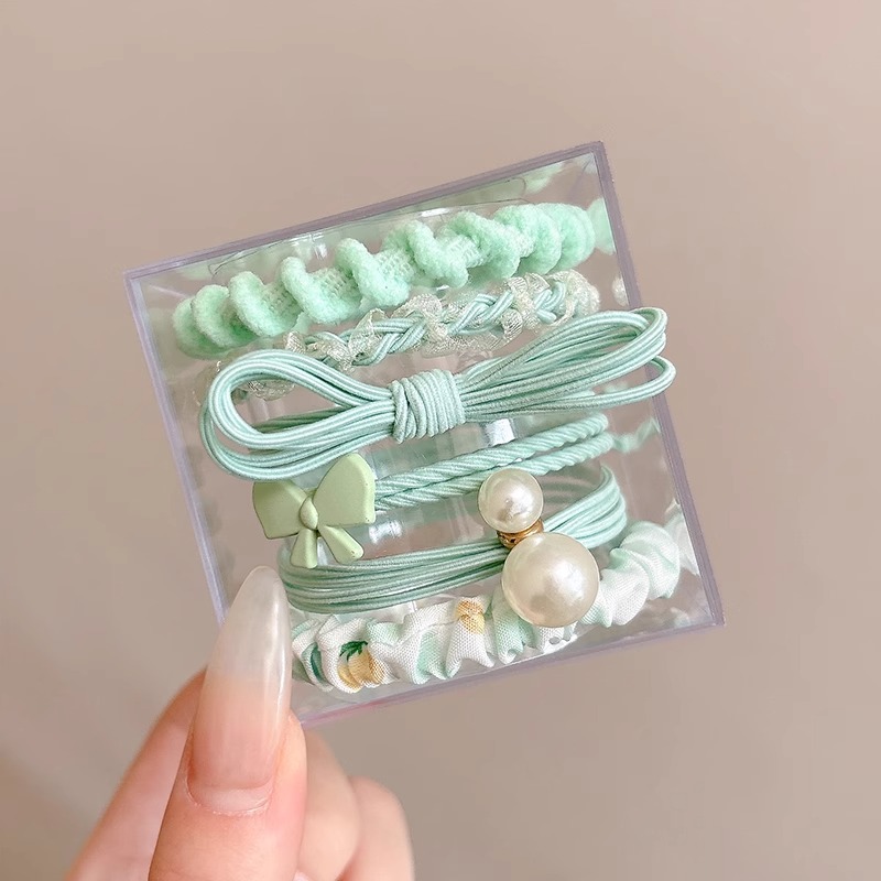 Niños cuerdas de cabeza de cola de caballo alta lindos bebés cabello anillo de cabello de cabello de niñas no lastimar cabello toque de banda elástica alta