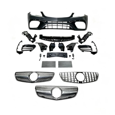 Mercedes-Benz W207 Old Model Modified to New E63 Large Body Kit with Front and Rear Bumpers, Sports Version Modification Kit (Big Surrounded) - e63-front-bumper-grille
