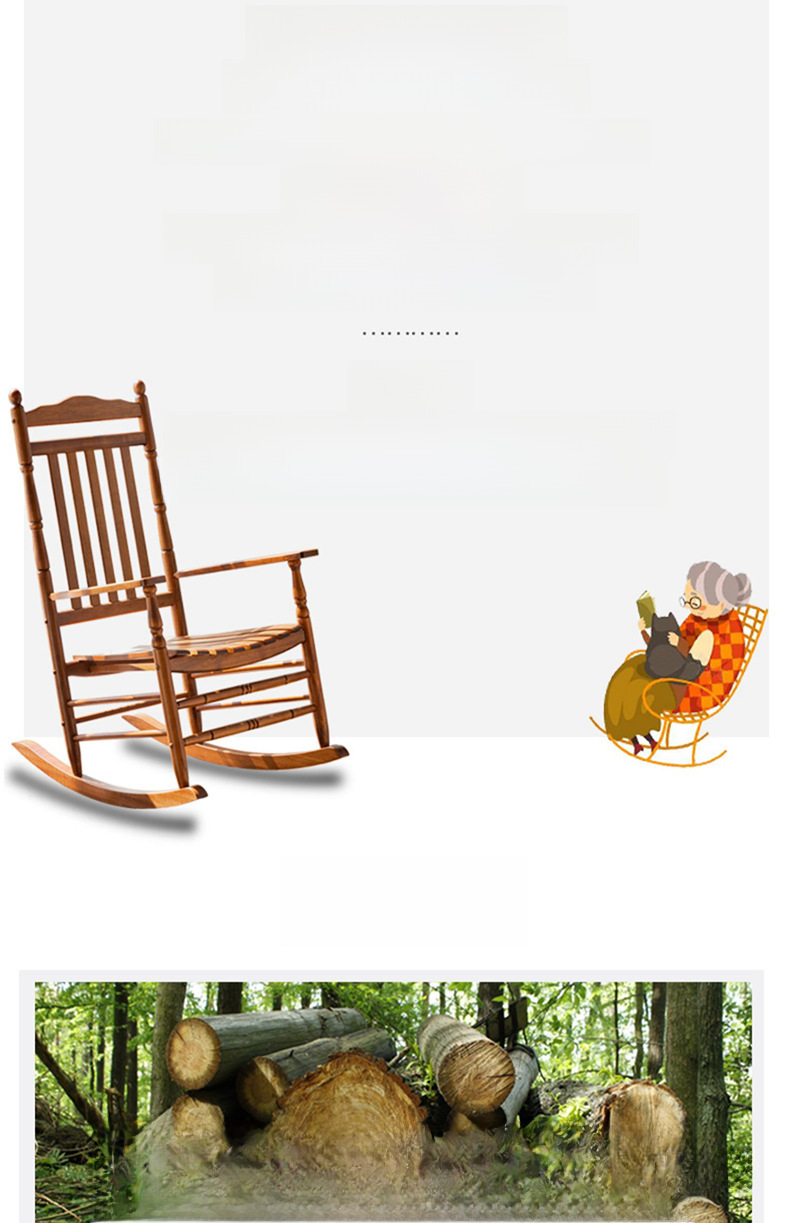 Outdoor Rocking Chair - Walnut