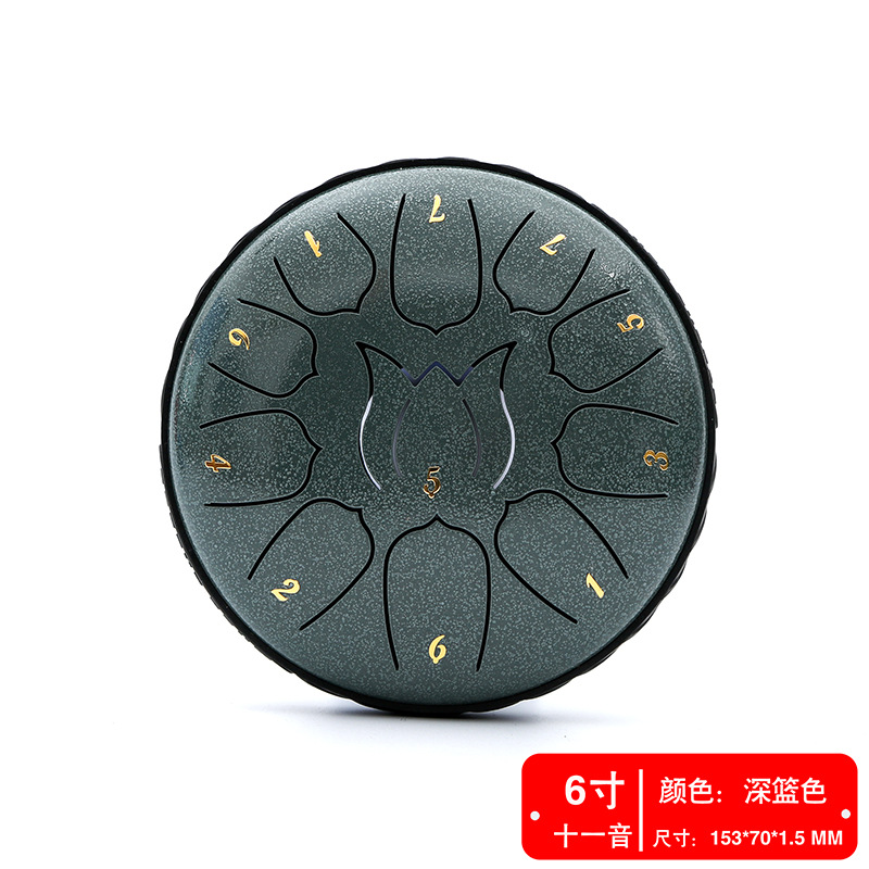 Fabricante fuente de 6 pulgadas 8 tonos 11 tonos instrumentos musicales tambor etéreo color vacío tambor sánscrito olvidar el polvo tambor olvidar la preocupación tambor Lotus