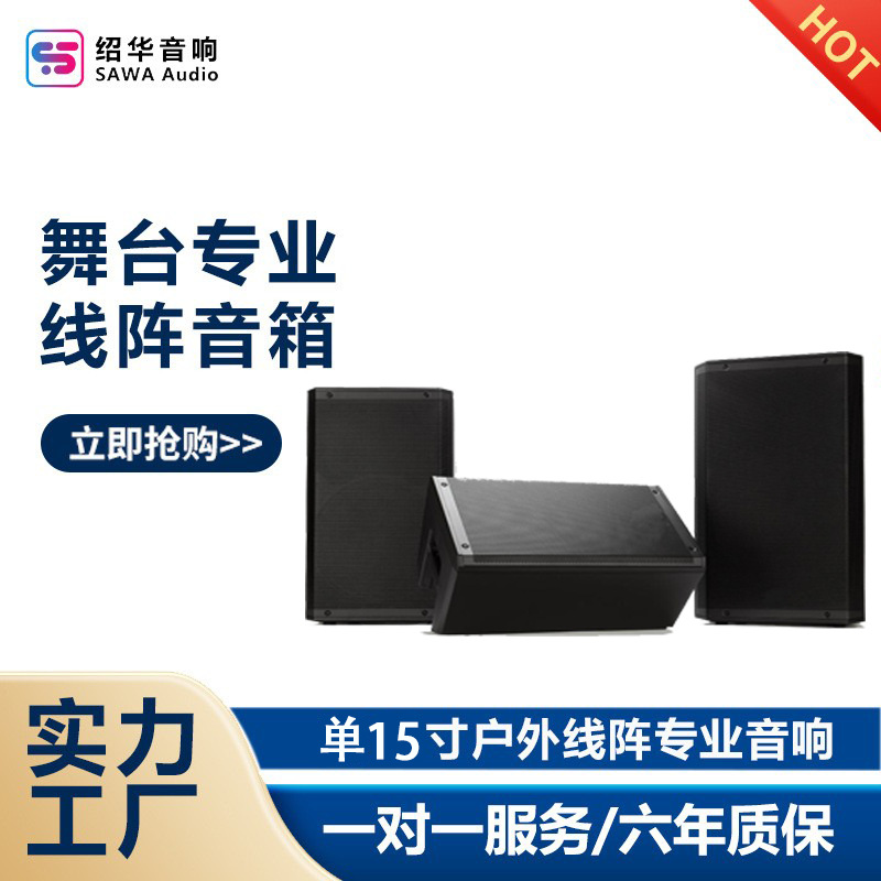 15 pulgadas de sonido de frecuencia completa al aire libre rendimiento profesional de alta potencia sonido profesional escenario sonido de matriz lineal