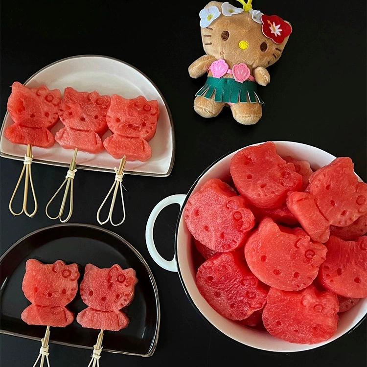Пластина-формочка Hello kitty арбуз 3D трехмерная пищевого качества бытовое устройство для вы-тип фрукта тиснение устройство для торта пекарь