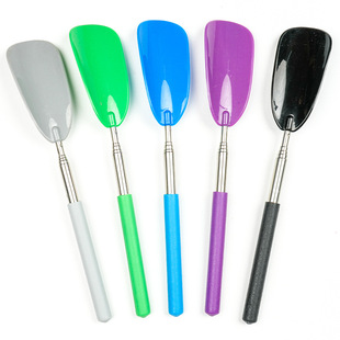 Ningbo Factory Wholesale Retractable Plastic Shoehorn with Arc Fixation, Universal Portable Extra-Long Shoe Lifter