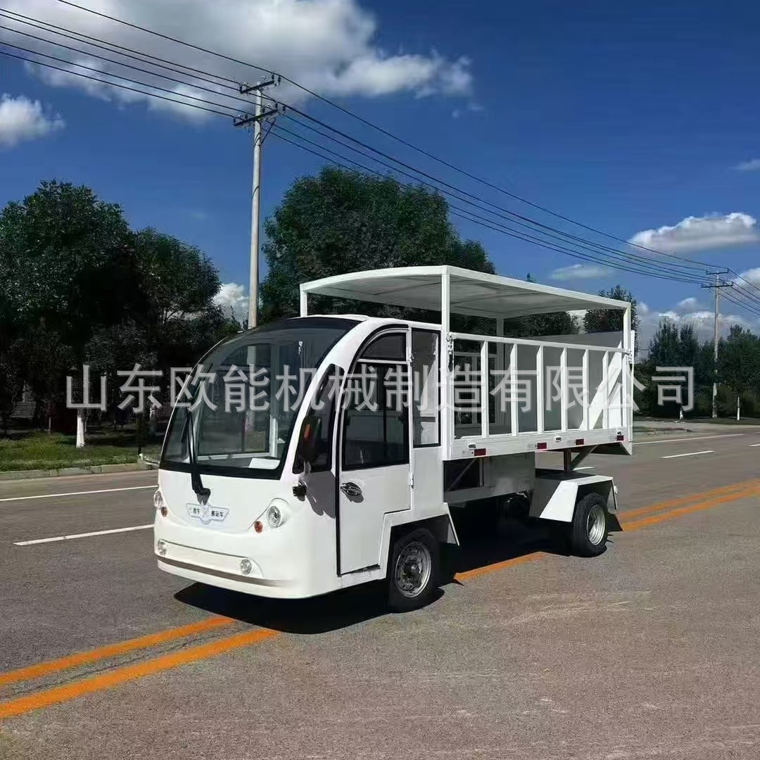 厂家制作电动平板搬运车工厂四轮拉货电瓶车物流仓储养殖拉饲料车