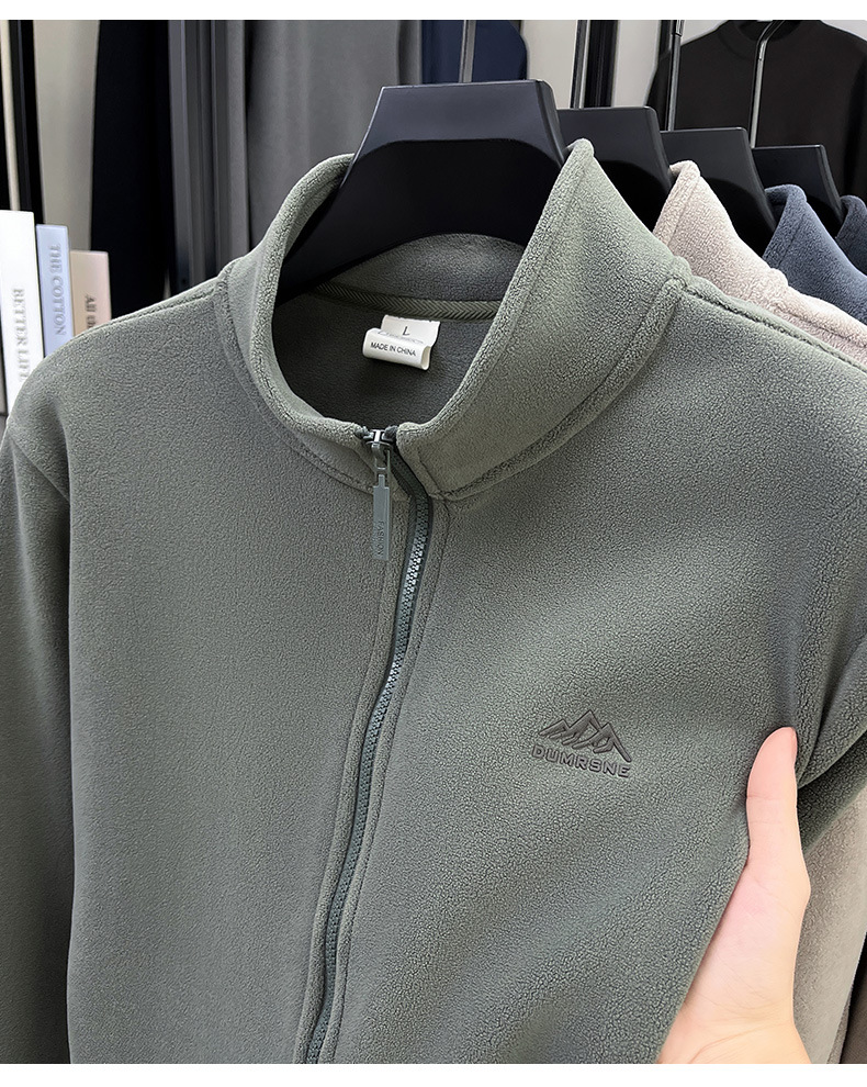 Herren Samt Cardigan Jacke Doppelseitiges Fleece Für Herbst_voghion.com