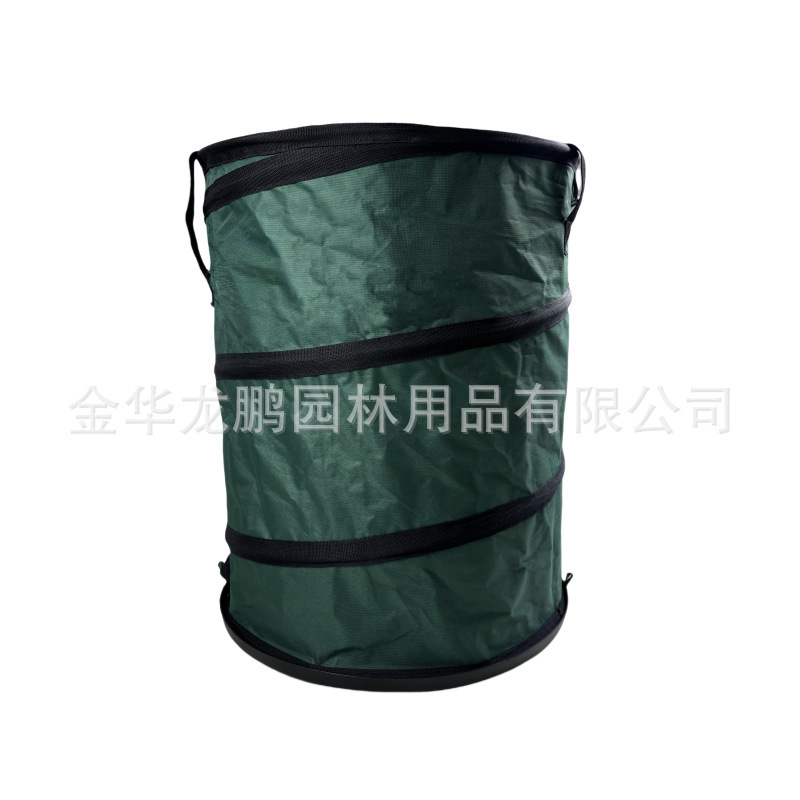Factory Customized 166L 46 Gallon High Quality Foldable Pop up Hard Chassis Garden Trash Can Camping Bucket
