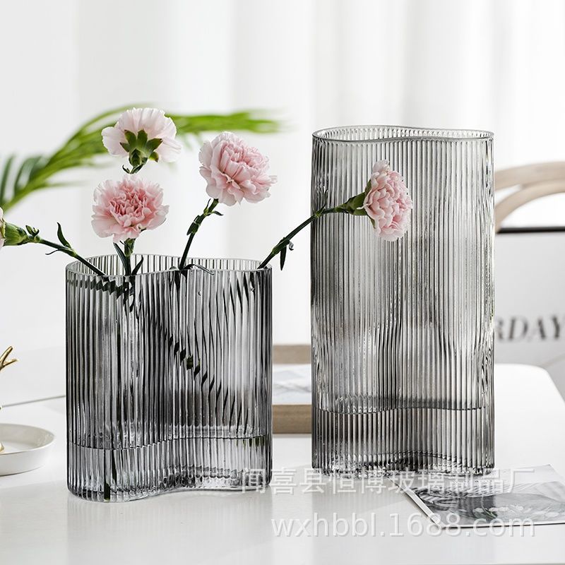 Nordic INS wind transparent glass vase wholesale hydroponic