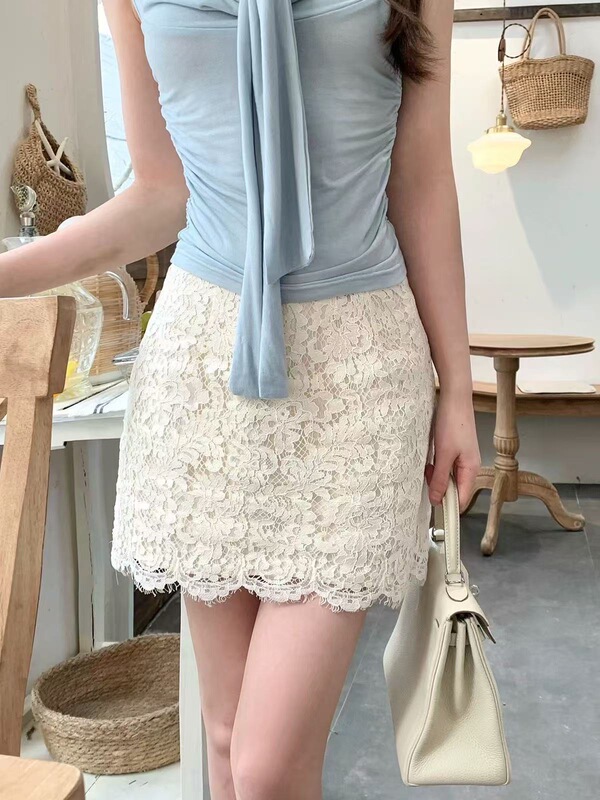 Hotdog Hot Dog Is Very Spicy, Cherry Blossom Spring Song, Korean Style, Gentle Elegant, Versatile Tie Vest Top for Women