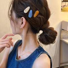 3件套~春夏水滴小发夹边夹侧边刘海夹女2025新款高级感鸭嘴夹头饰