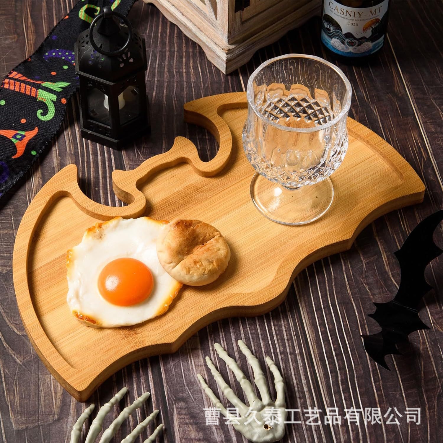 万圣节蝙蝠托盘节日派对餐盘派对场地布置道具万圣节熟食盘蝙蝠盘