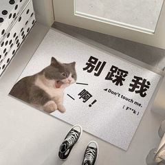 活着回來就行入戶門創意絲圈地墊戶外可裁剪防滑地毯除塵腳墊玄關