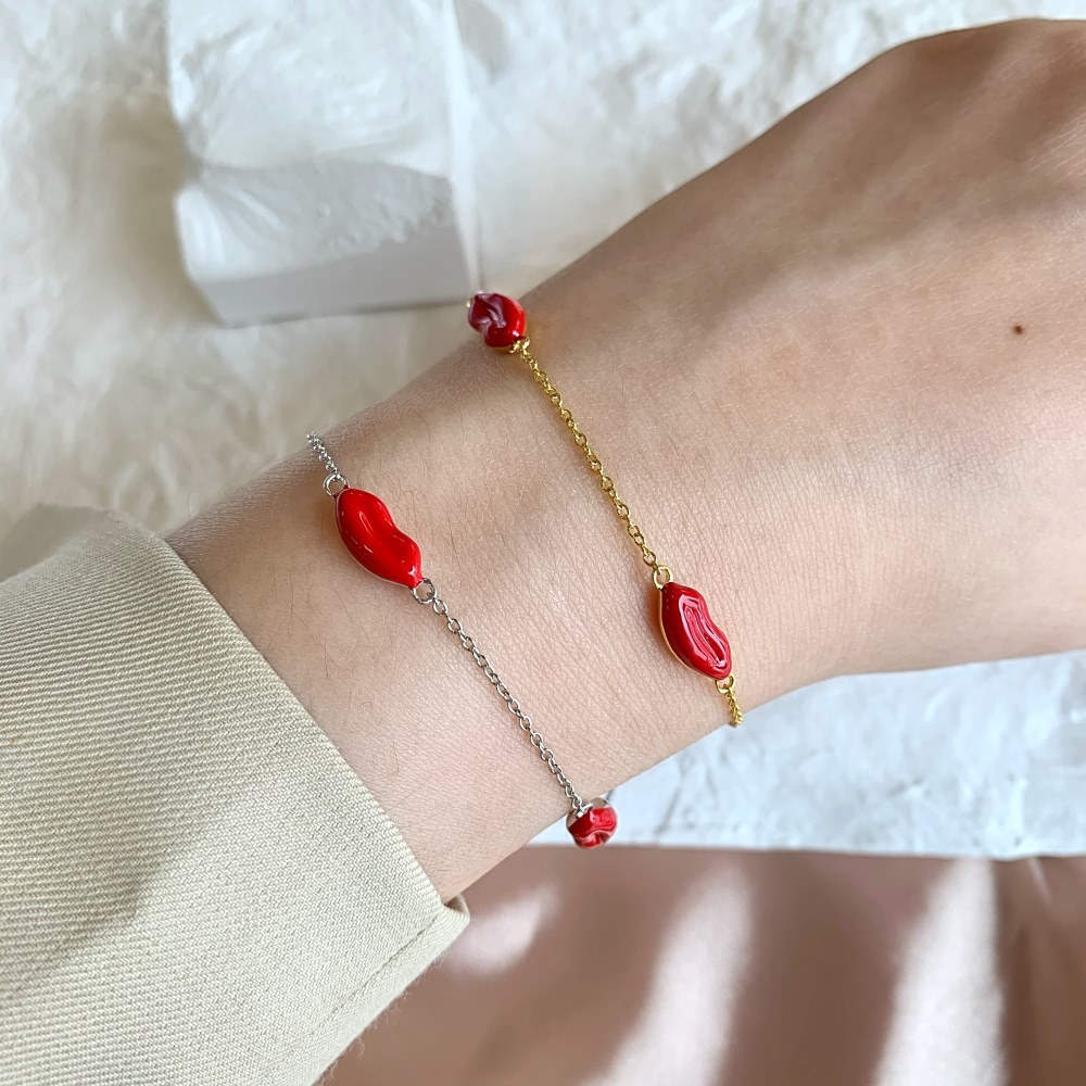 Fashion Lips Sterling Silver Plating Bracelets